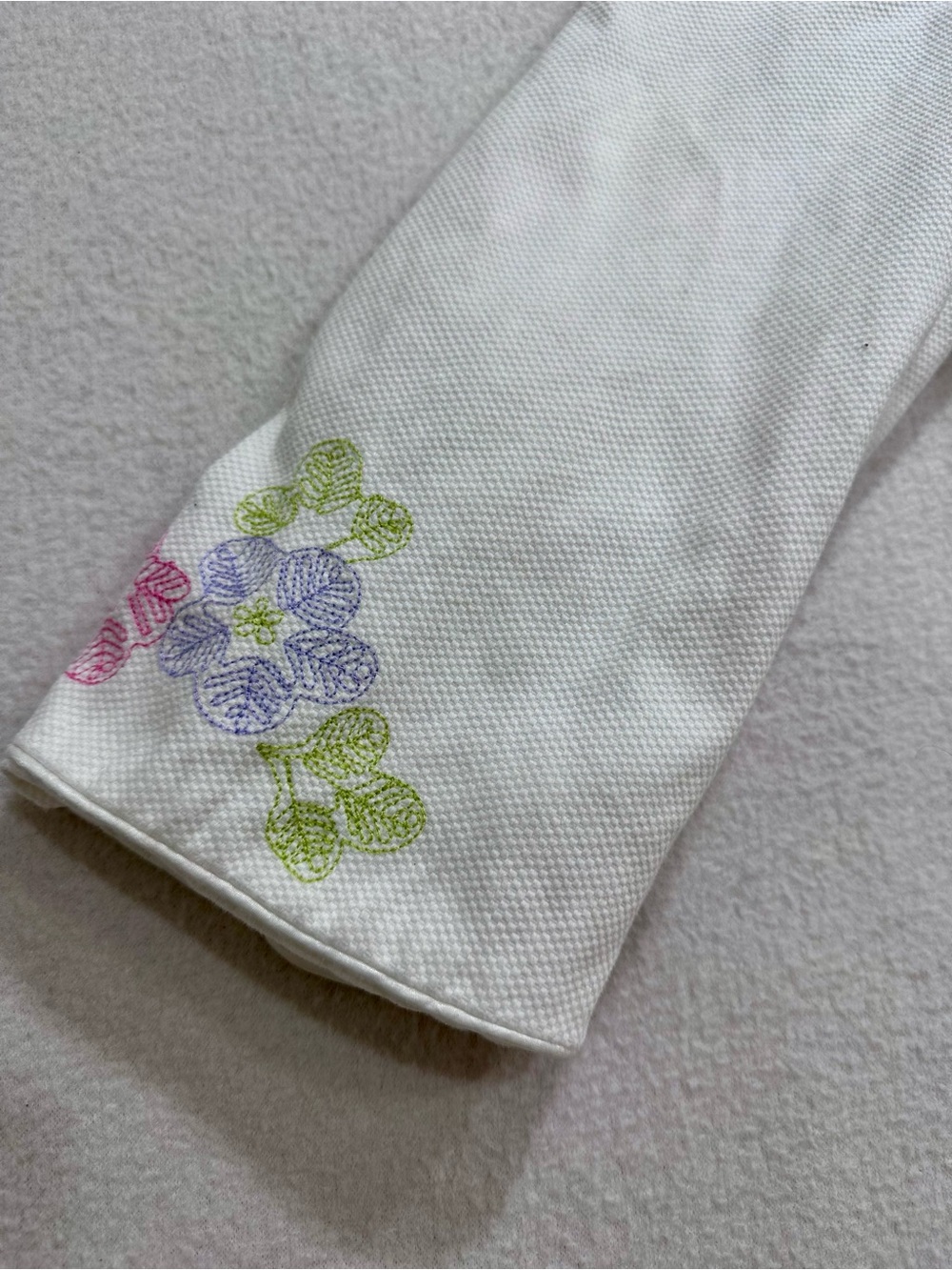 Sigrid Olsen White Jacket with Pastel Floral Embroidery - Picture 10 of 16